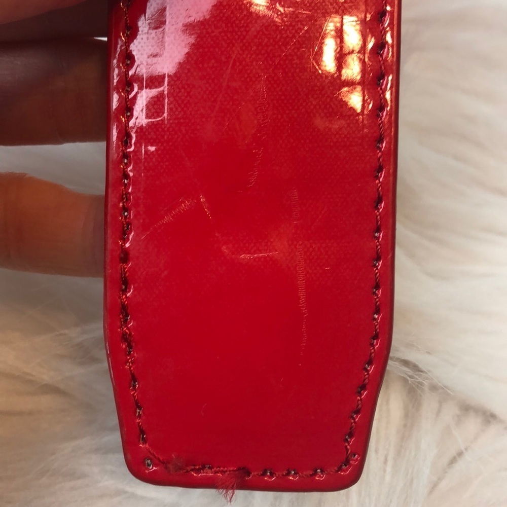 Leather red patent stretch belt M/L - Picture 10 of 12